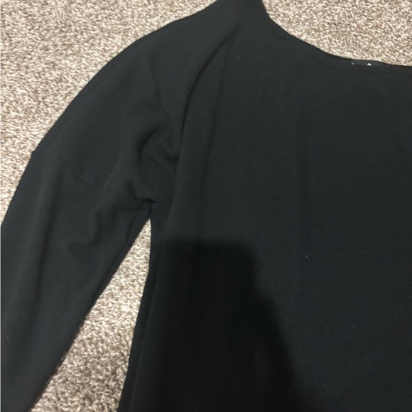 Lulu's Black Boatneck Long Sleeve Top - Picture 4 of 5